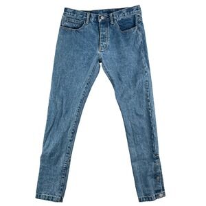 MNML Jeans Mens 31 Blue Denim Straight‎ Leg Five Pocket Casual Pants Button Fly